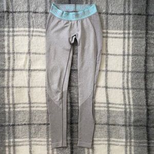 Gymshark Flex Leggings - Light Blue/ Grey